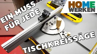 Winkelanschlag für die Tischkreissäge, Queranschlag, WNEW, Schiebeschlitten Vorstellung