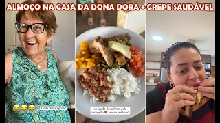 Juliana Perdomo almoçando na casa da dona Dora + Crepe saudável