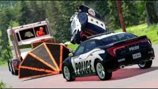 BeamNG !! RAM PLOW MADNESS POLICE CHASE !!