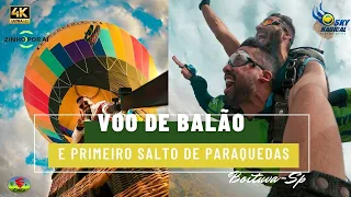 Como é voar de balão e saltar de paraquedas pela primeira vez em Boituva SP -2021