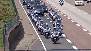 Queen Elizabeth II and Enormous Escort Entourage: