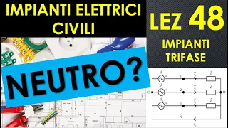 48-Come scegliere la sezione del neutro in un impianto trifase. Sistemi simmetrici equilibrati