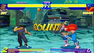 Street Fighter Alpha | GUY | ALL PERFECT WIN | NO SUPERCOMBO