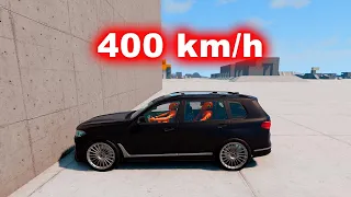 BMW x7 Alpina vs Wall 400 KM/H CRASH Test