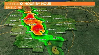 2 waves of severe storms headed to central Ohio bringing threat of damaging winds, flooding