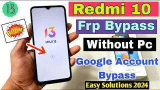 Redmi 10 FRP Bypass | Easy Solution | Redmi 10 Google Account Bypass Without Pc | TalkBack Note Work