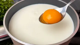 Pour the egg into the milk! I don't buy in store anymore. Only 3 ingredients