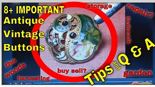 8 Antique Vintage Button Collection Important Questions & Answers Issues Solutions & Tips