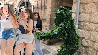 Scaring People in Summer 2024 !! They freaked || Bushman Prank {Madrid}