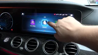 How to Change Apps Placement on the Mercedes AMG E63 S 4MATIC+ Central Media System Touch Screen