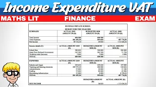 Income and Expenditure Maths Lit | Exam Questions