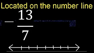 Located  -13/7 on the number line , locate negative fraction on the number line . represented