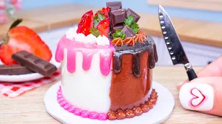 awesome🍫 chocolate strawberry cake 🍓🎂the most beautiful miniature cake decorations the Yummy Cakes 💖