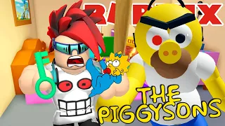 Los Piggy Simpsons me Atrapan | La Casa de los Simpsons en Roblox | Juegos Roblox en Español