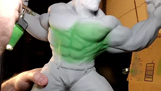 Airbrushing 3d printed hulk