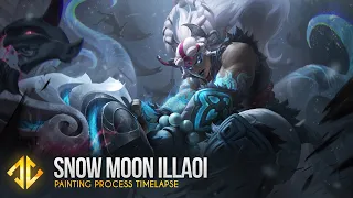 Snow Moon Illaoi - League of Legends Splash Art Painting Process