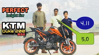 Minimum Height Required For KTM DUKE 200 Bs6 |  KTM Duke seat height | Must Watch Before You Buy
