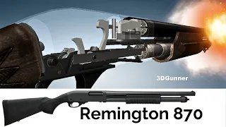 How a Remington 870 Pump-Action Shotgun works