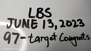 LBS SWERTRES HEARING TODAY & LOTTO RESULT - JUNE 13, 2023