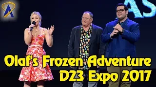Olaf's Frozen Adventure presentation highlights during Animation panel at D23 Expo 2017