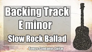 E minor Backing Track - Em - Classic Slow Sad Rock Metal Power Ballad Guitar Jam Backtrack | TS 146
