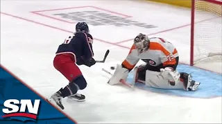Boone Jenner and Eric Robinson Combine For Two Goals In 13 seconds vs. Flyers