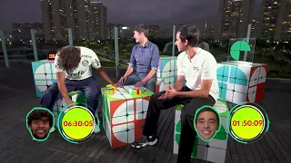 Gustavo Scarpa e Hugo Calderano se enfrentam no Desafio do Cubo Mágico