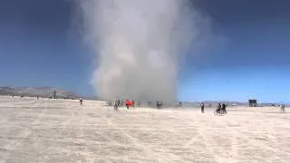 Chasing Down a Dust Tornado - Burning Man 2014