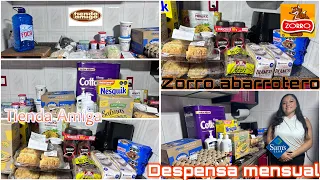 Despensa Mensual En Zorro abarrotero Tienda amiga y Sam’s club #despensa #super #compras