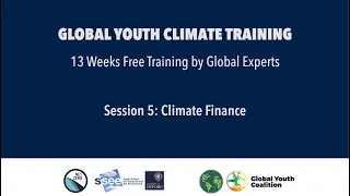 Global Youth Climate Training | Session 5 | Climate Finance - PORTUGUESE