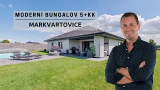 Moderní rodinný dům 5+kk s bazénem a garáží - bungalov | Michal Lesňák - realitní makléř | PRODÁNO