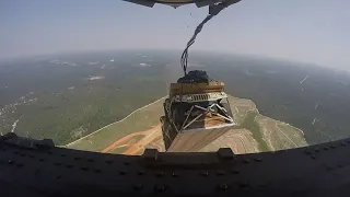 Crazy action C-17 Globemaster III throws Humvee from Space at full speed