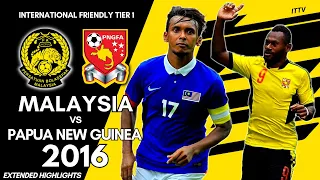 MALAYSIA vs PAPUA NEW GUINEA | International Friendly Tier 1 2016 | Extended Highlights | 2023 HD