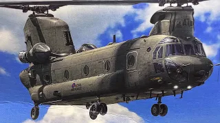 Boeing Chinook HC2: 1/48 scale Italeri scale model kit. Stage 2