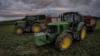 Epic mudy autumn with John Deere tractors - 8345R, 8270R, 6155R, 6620, 6420...