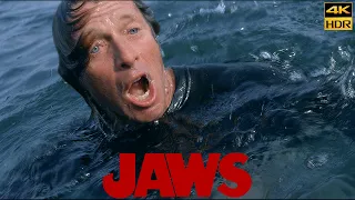 Jaws (1975) Shark Scene Movie Clip 4K UHD HDR Roy Scheider Robert Shaw Richard Dreyfuss