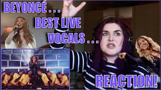 BEYONCÉ - Best Live Vocals SINGER REACTION - wow... JUST WOW!