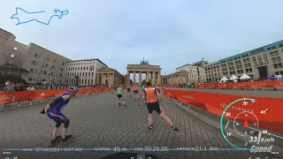 BERLIN HALBMARATHON 2024 - Inlineskating Block B - 39:51min Full-Race