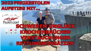 TODESFALL AM PREIKESTOLEN JULI 2023| KURZ VOR UNSEREM AUFSTIEG, RETTUNGSEINSÄTZE NEHMEN STETIG ZU