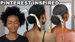 TRYING POPULAR PINTEREST HAIRSTYLE ON MY 4C NATURAL HAIR pt 2 | Glory Okings