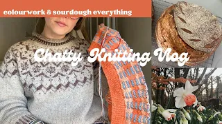 Spring Vlog | Knitting stranded colourwork, sourdough hot cross buns and garden