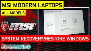 How to Restore Windows 10 Operating System on MSI Notebooks Factory Reset Format Wipe Fresh
