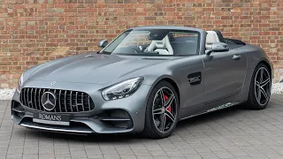 2017 Mercedes AMG GT C Roadster - Designo Selenite Grey Magno - Walkaround & Interior [4K]