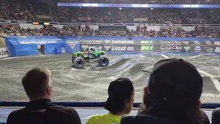 Monster Jam Worcester 2023 Two Wheel Skills Jurassic Attack