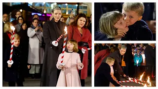 Princess Charlene, Jacques and Gabriella attended Saint Dévote Festivities 2023