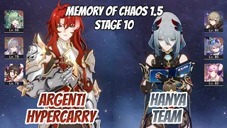 Argenti x Huohuo & Hanya Qingque Hypercarry Memory of Chaos Stage 10 (3 Stars) | Honkai Star Rail