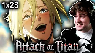 I KNEW IT!! | Attack on Titan 1x23 REACTION | Smile: Raid on Stohess District, Part 1