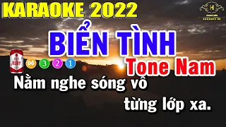 Biển Tình Karaoke Tone Nam Nhạc Sống | Trọng Hiếu