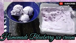 HOMEMADE BLUEBERRY ICE CREAM