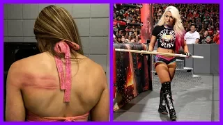 Alexa Bliss Kendo Stick Attack Leaves Marks on Mickie James, See The Effect